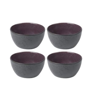 BITZ - Snackschale 12 cm, 4 Stück, Schwarz/Lila