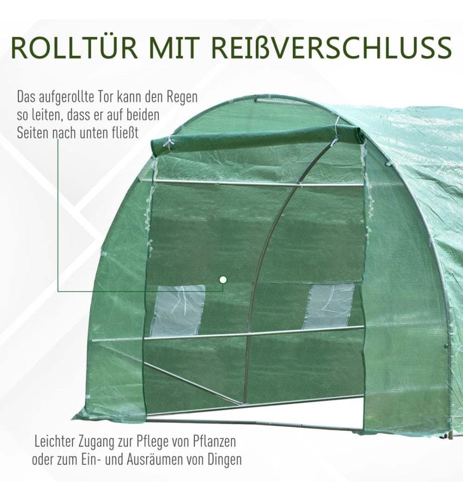 Foliengewächshaus Gewächshaus Folientunnel 600x300x200 cm