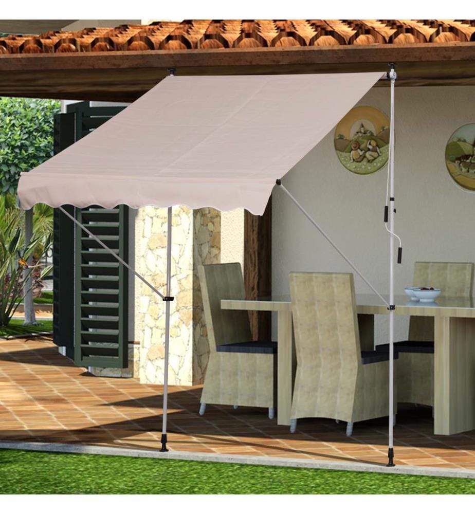 Tenda da sole per balcone Telescopica 200 x 150 cm Beige
