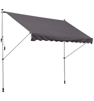 Balkonmarkise Sonnenstore Teleskop 300 x 150 cm Grau