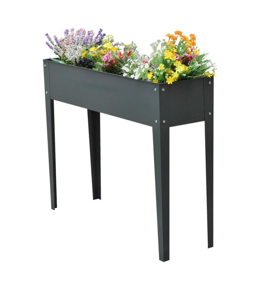 Hochbeet Kräuterbeet Metall 100x30x80 cm