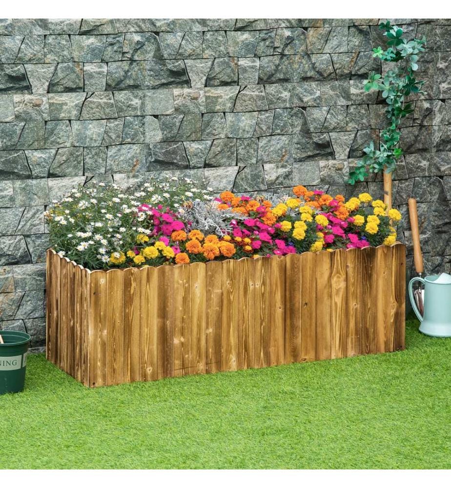 Hochbeet Kräuterbeet Tannenholz 120x40x40 cm