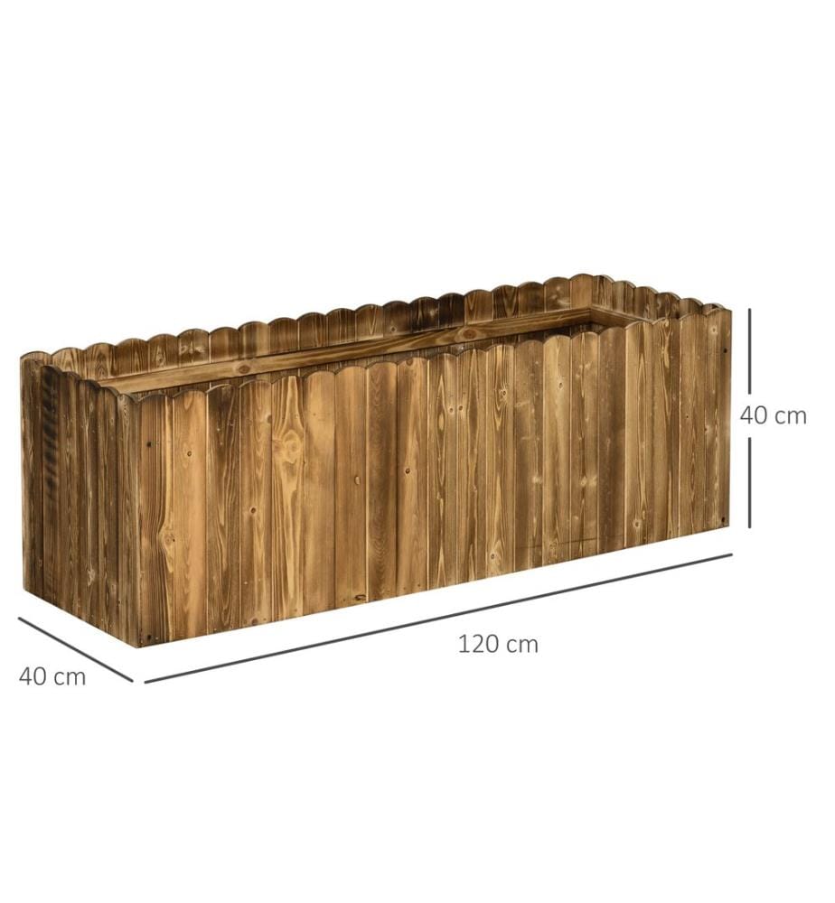 Hochbeet Kräuterbeet Tannenholz 120x40x40 cm