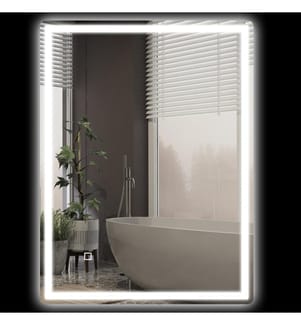 Badspiegel mit Beleuchtung LED 80x60 cm Touchschalter