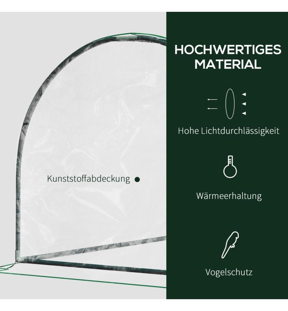 Foliengewächshaus Frühbeet 200x100x80 cm Treibhaus