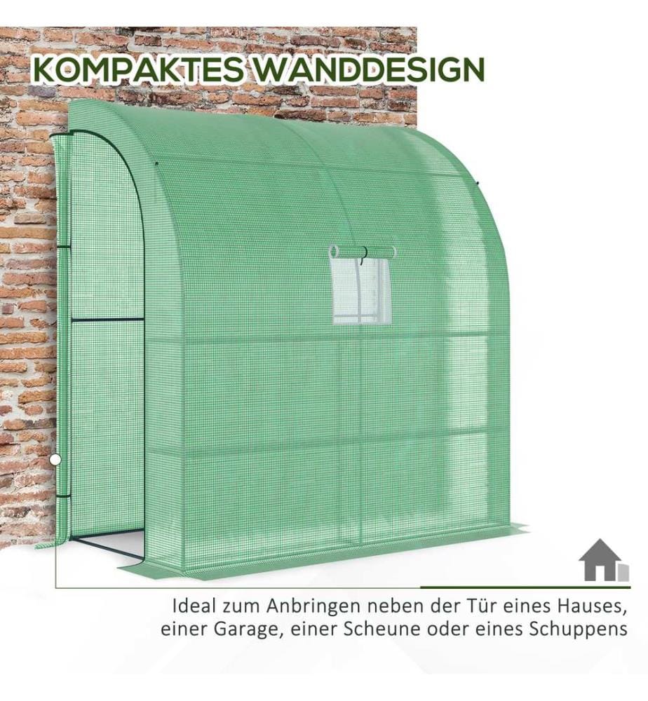 Foliengewächshaus 200x100x215 cm Seiten-Gewächshaus