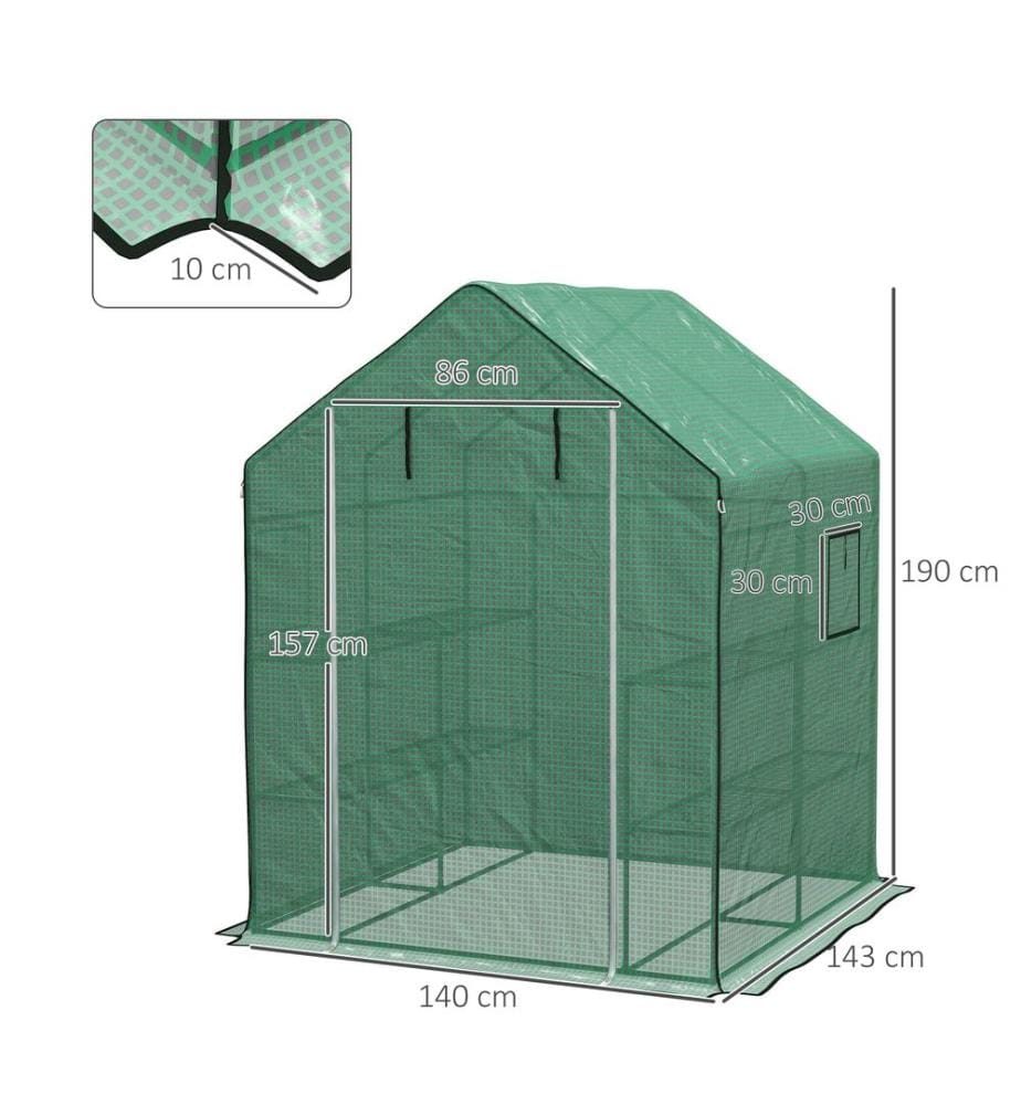 Telo per serre 140x143x190 cm Pellicola di ricambio per serre