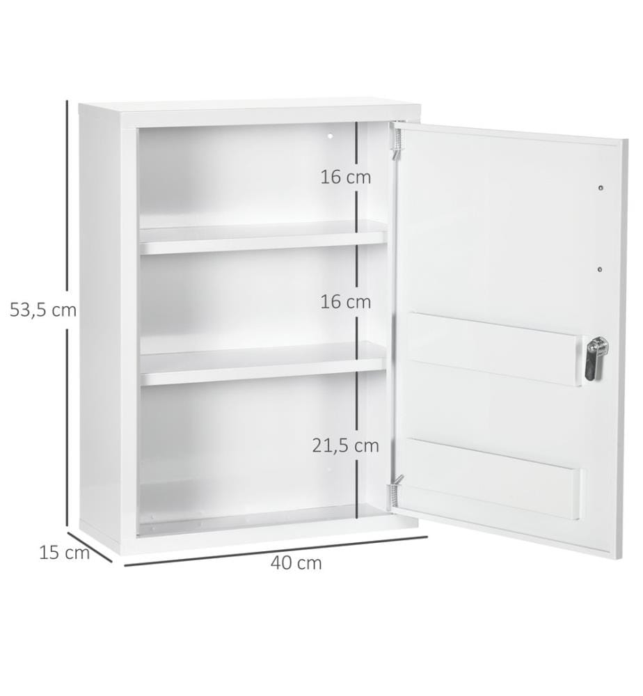 Armoire à pharmacie Armoire de premiers secours avec serrure