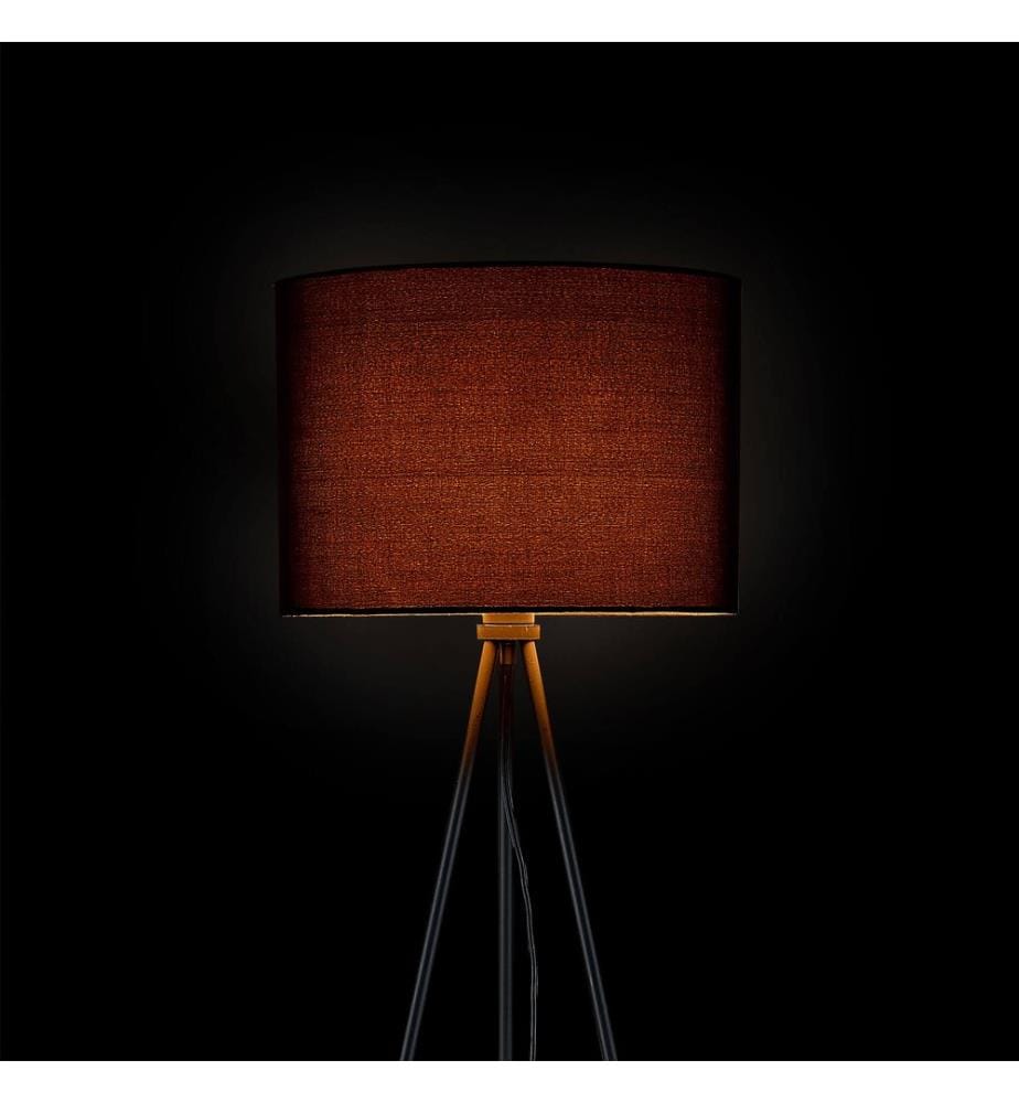 Stehlampe Tardos 1x E27 Ø29.5 x 150 cm Schwarz