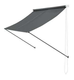 Standmarkise Malaga mit Seitenzugkette 300x120 cm Grau