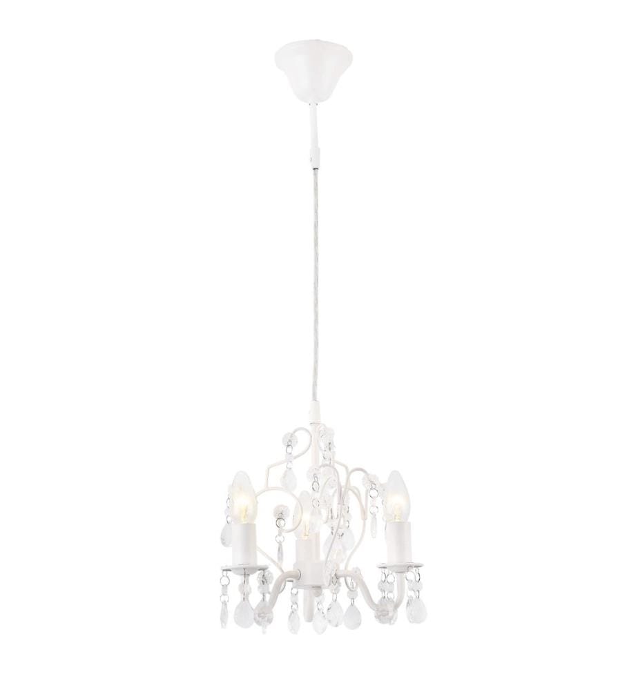 Kronleuchter Luzern 140 cm dreifla mmig E14 Weiss Metall