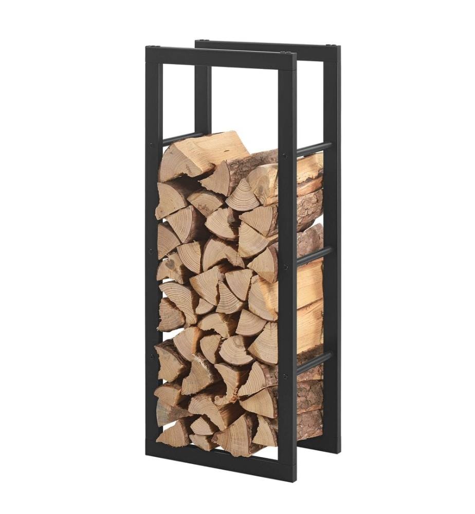 Étagère à bois de cheminée Étagère à bois de chauffage Kasan 40x100x25 cm Acier