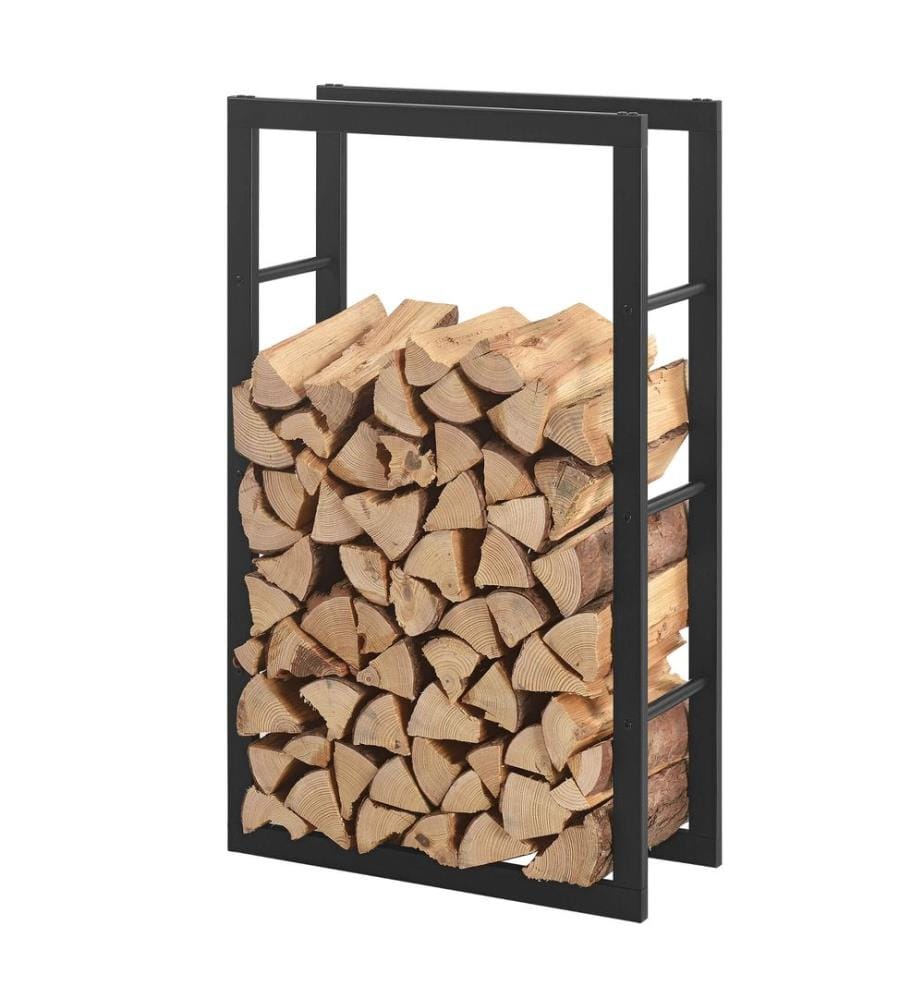 Étagère à bois de cheminée Étagère à bois de chauffage Kasan 60x100x25 cm Acier