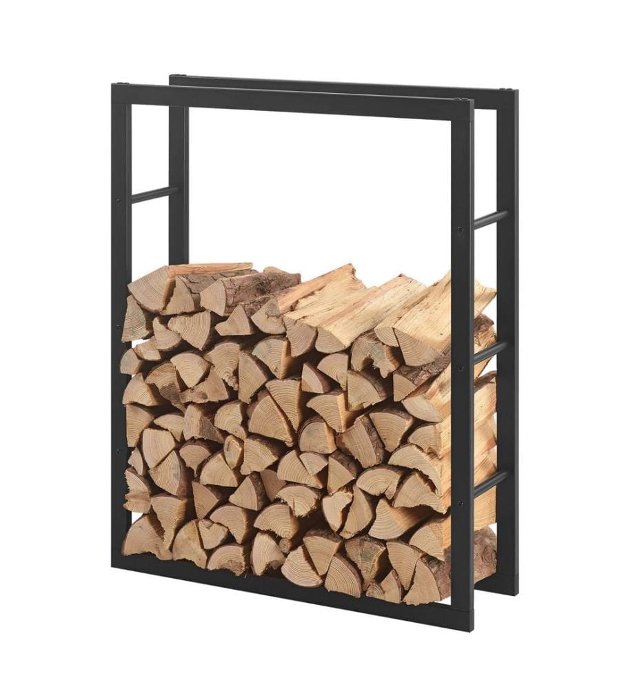 Étagère à bois de cheminée Étagère à bois de chauffage Kasan 80x100x25 cm Acier