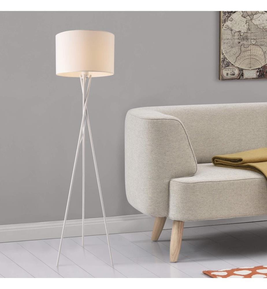 Lampada da terra Grenoble 154 cm Bianco