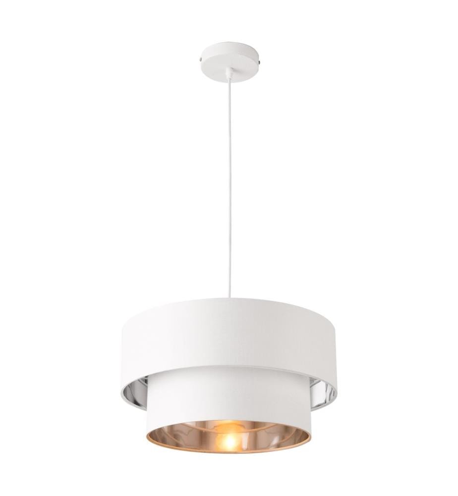 Lampada a sospensione Lopar Ø 40 cm bianco argento