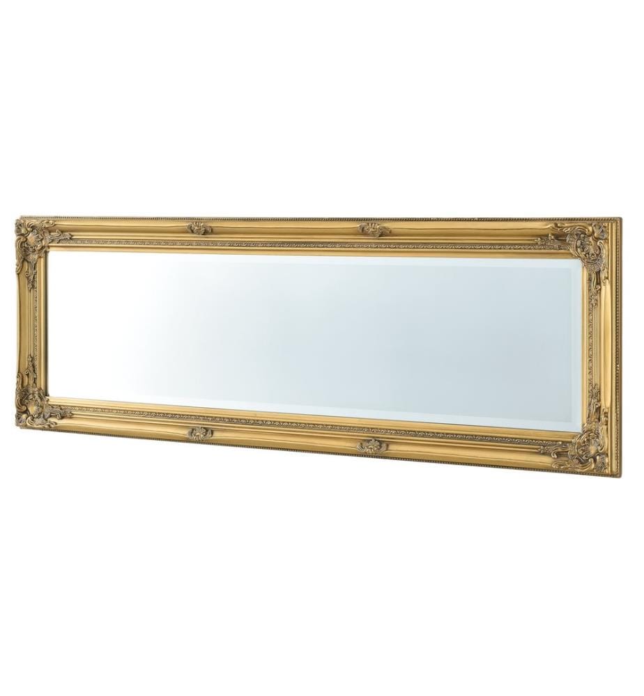 Specchio da parete Livorno 132x42 cm a figura intera oro antico