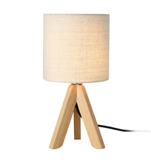 Tischlampe Koblenz E14 Max. 40W mit Holzfüssen Beige