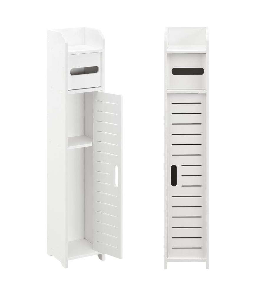 Support de papier toilette Leoben 80x15x15 cm Armoire WPC Blanc