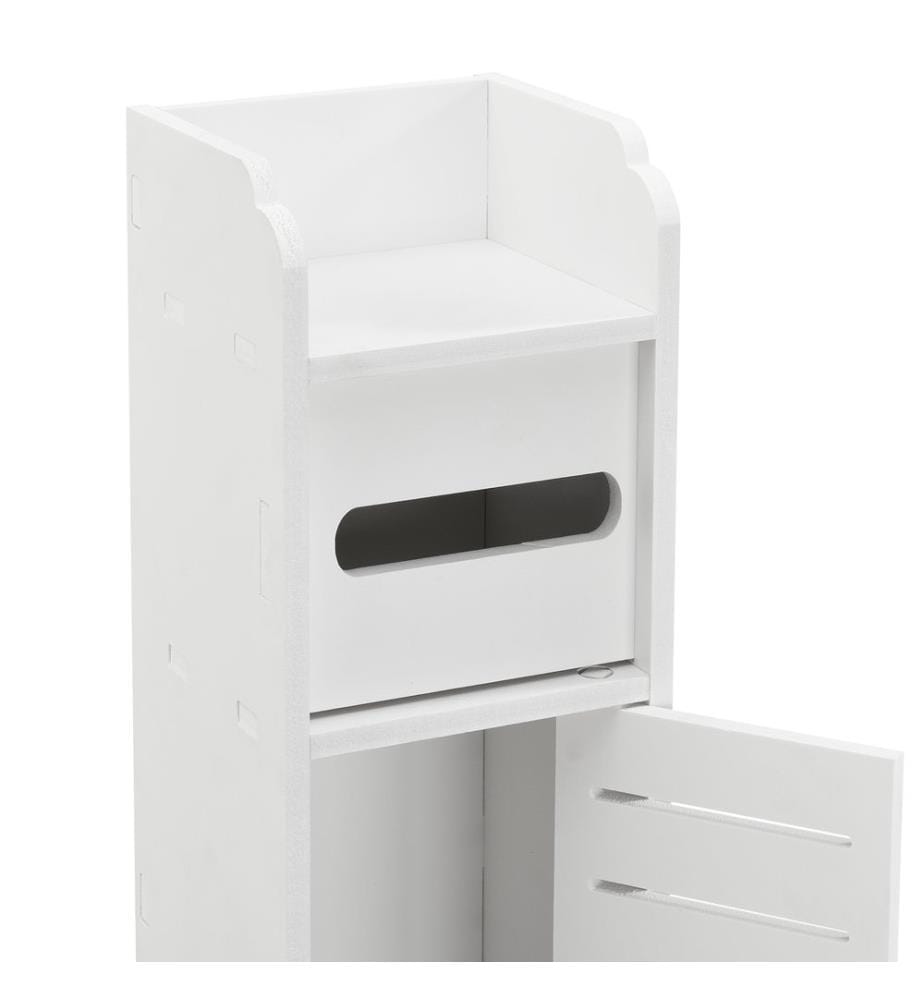 Support de papier toilette Leoben 80x15x15 cm Armoire WPC Blanc