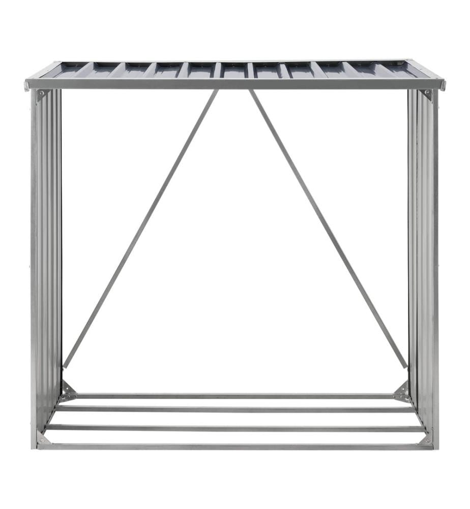 Brennholzunterstand Kalmar 156x80x152 cm aus Stahl Anthrazit