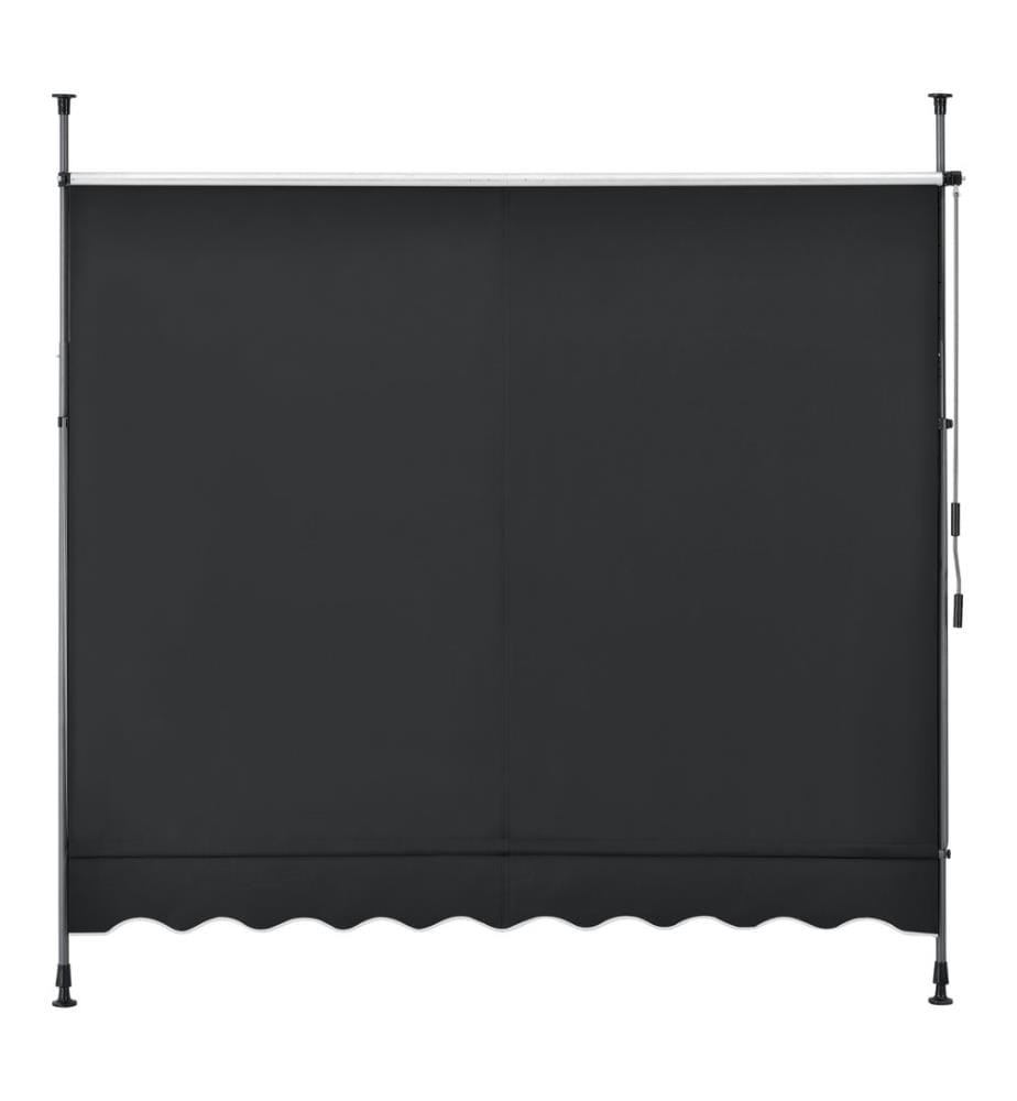 Kle mmmarkise 300x120x200-300 cm ohne Bohren Schwarz