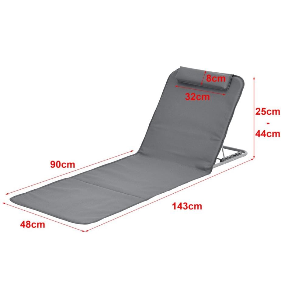 Strandmatte Donostia 2er Set Dunkelgrau