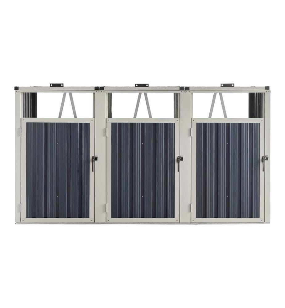 Tarbek waste garbage can box for 3 tons galvanized steel anthracite 121x219x82 cm