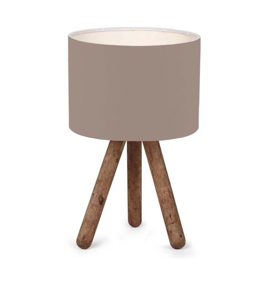 Lampe de table Preston Bois 1xE27 Sable