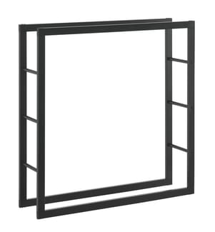 Kaminholzregal Täby Stahl 100x25x100 cm Schwarz