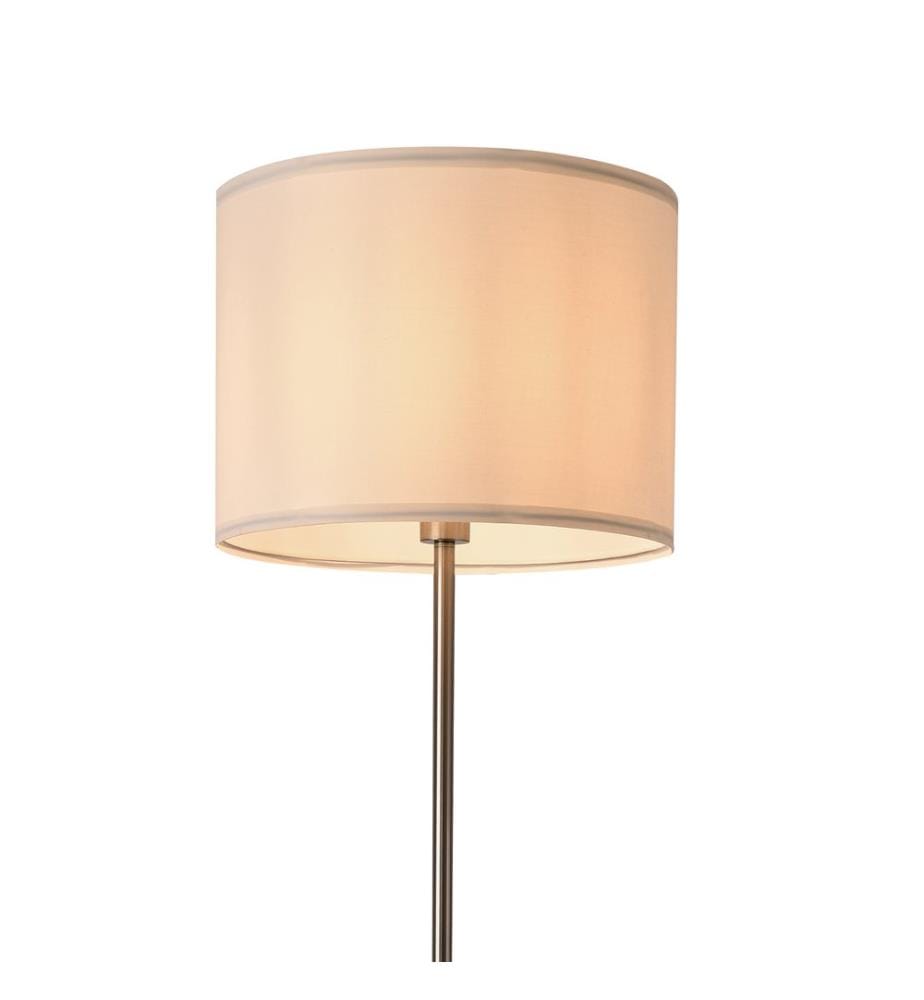 Stehleuchte Stehlampe Tamworth E27 Silber Textil
