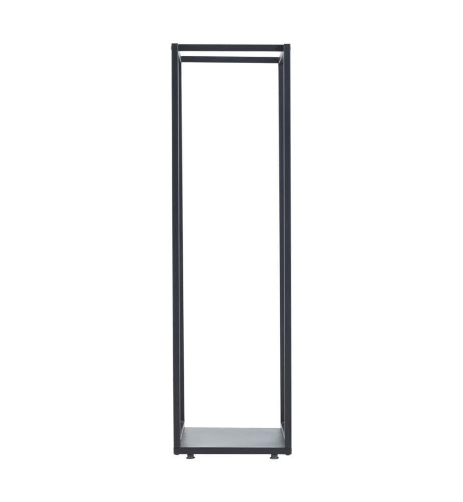 Porta legna Tornved acciaio 35x35x120 cm nero
