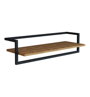 Portemanteau mural 80x30x20 cm couleur bois noir