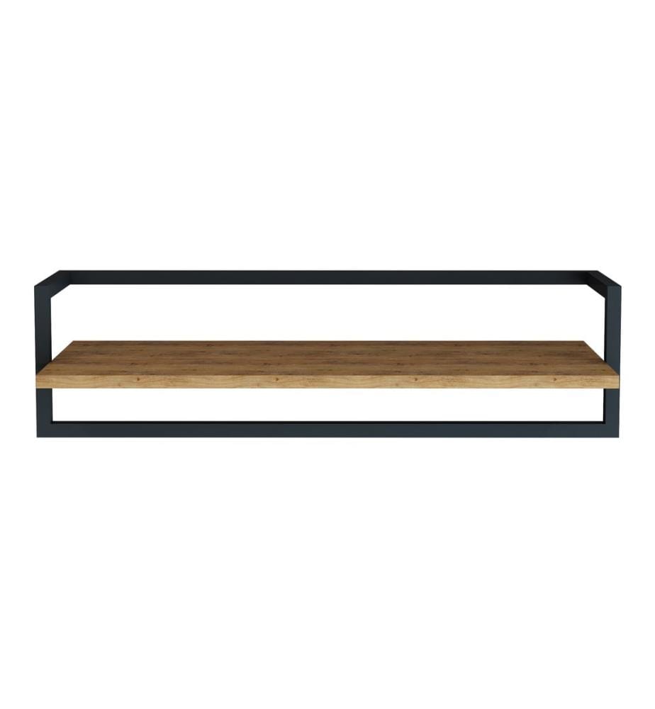 Wandgarderobe 80x30x20 cm Holzfarben Schwarz
