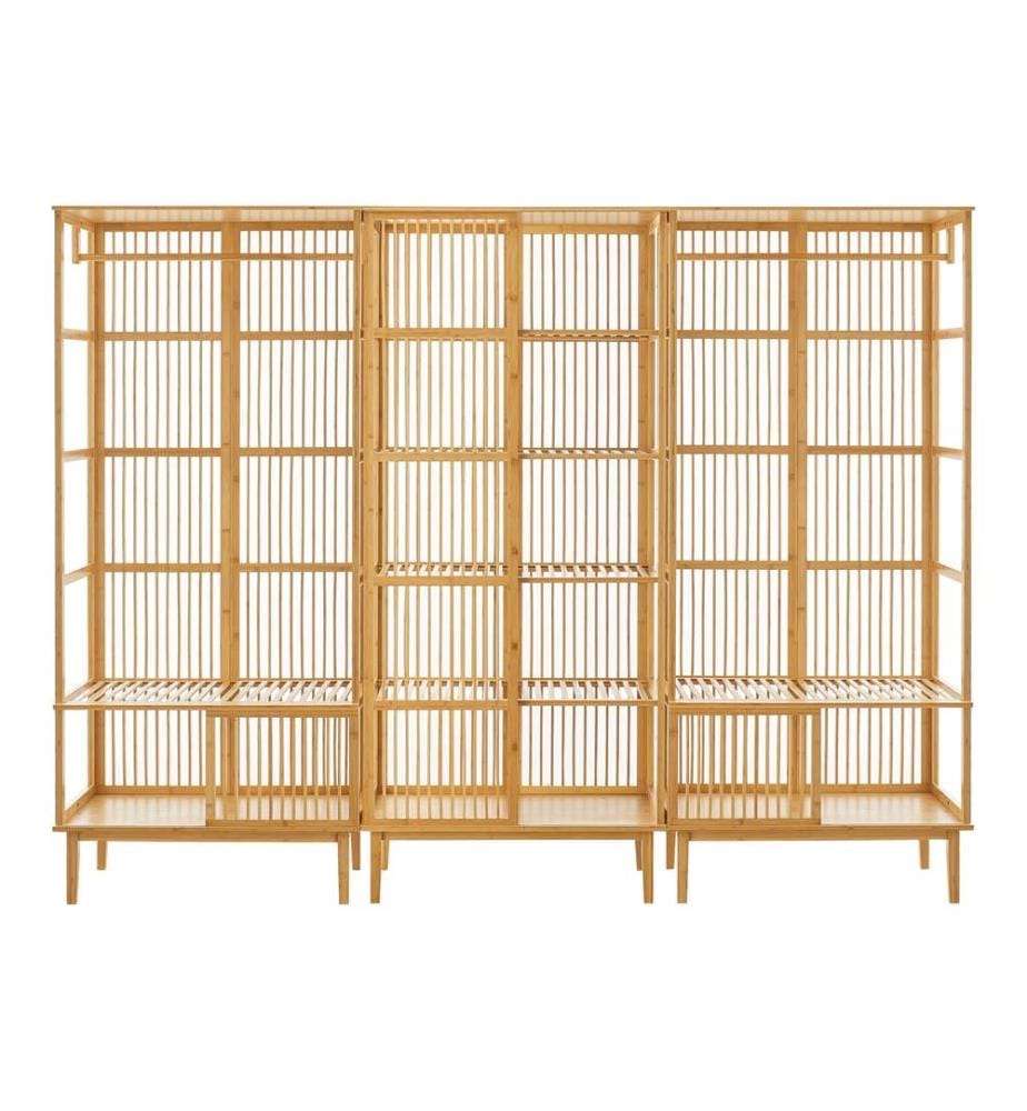 Set di armadi composto da 1x scaffale verticale 2x appendiabiti
