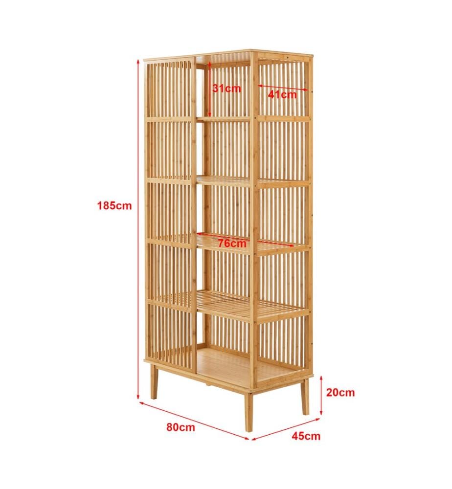 Set di armadi composto da 1x scaffale verticale 2x appendiabiti