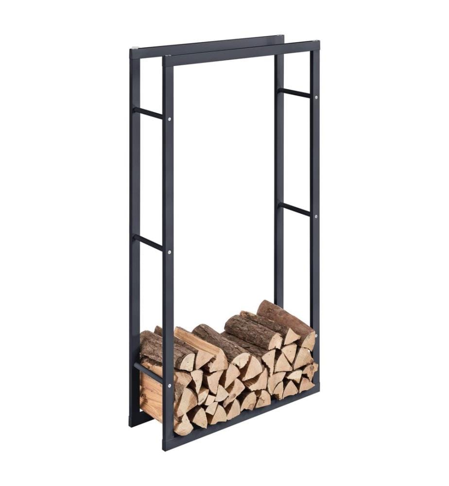 Étagère à bois de chauffage Kasan 80 x 150 x 25 cm en acier