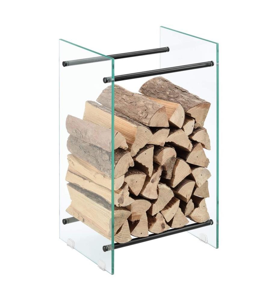 Étagère à bois de chauffage en verre Oshawa 40 x 60 x 35 cm