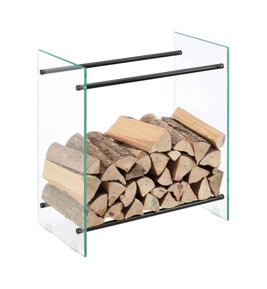 Étagère à bois de chauffage en verre Oshawa 60 x 60 x 35 cm