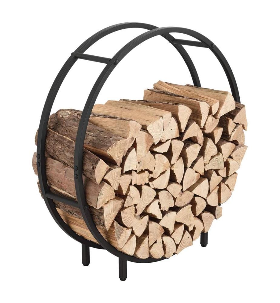 Kaminholzregal Knivsta 82x80x20 cm Schwarz