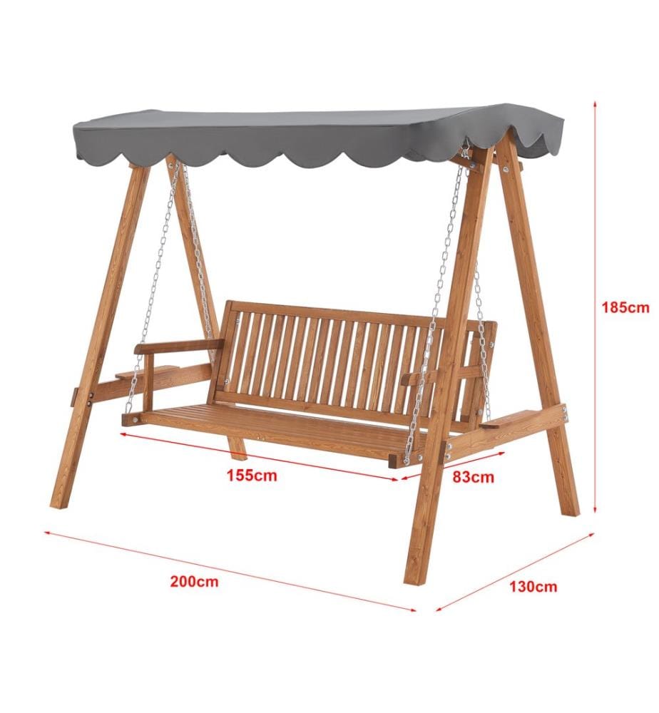 Hollywoodschaukel Afandou 200x130x185 cm