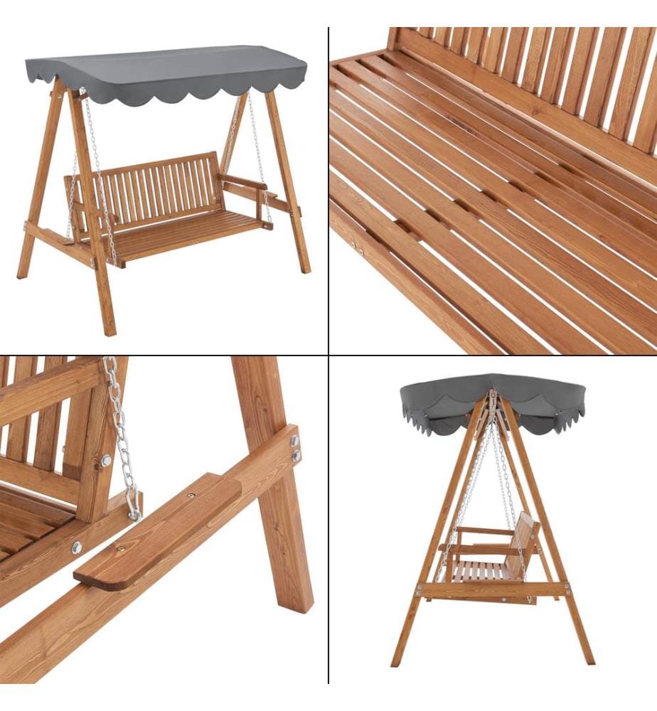 Hollywoodschaukel Afandou 200x130x185 cm