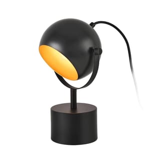 Tischlampe Finja E27 Metall Schwarz-Gold