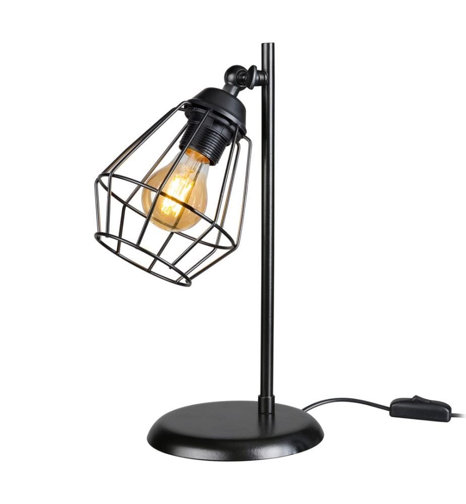Lampe de table Gosport E27 en métal noir