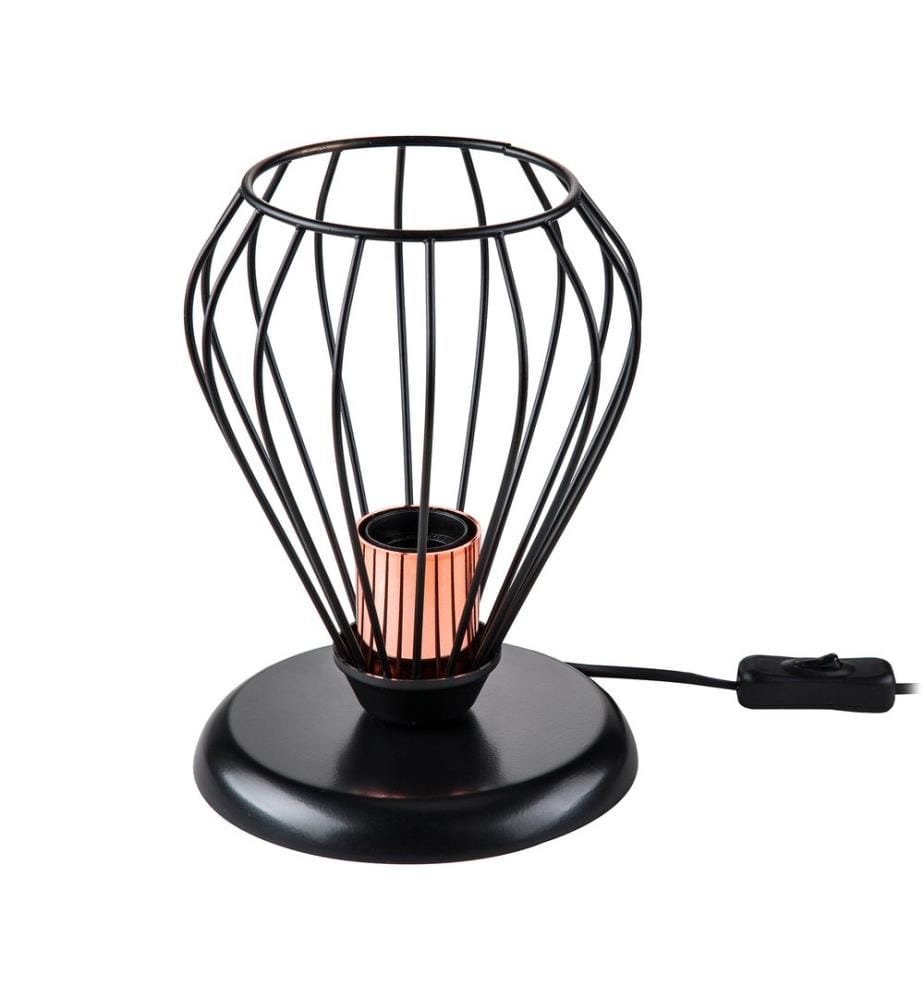 Lampe de table Grays E27 en métal noir et cuivré
