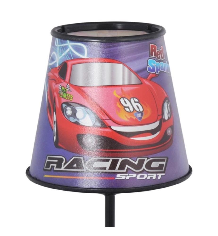 Tischlampe Kidsgrove mit Rennauto-Motiv
