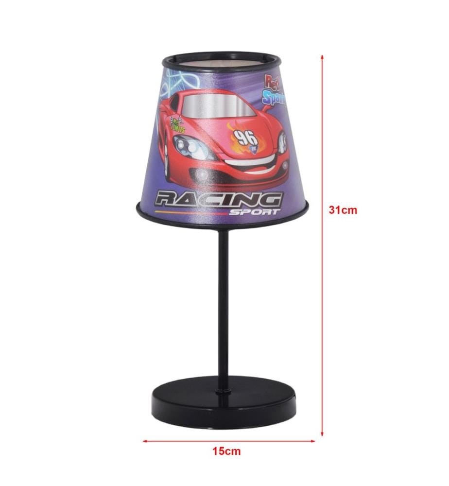 Tischlampe Kidsgrove mit Rennauto-Motiv