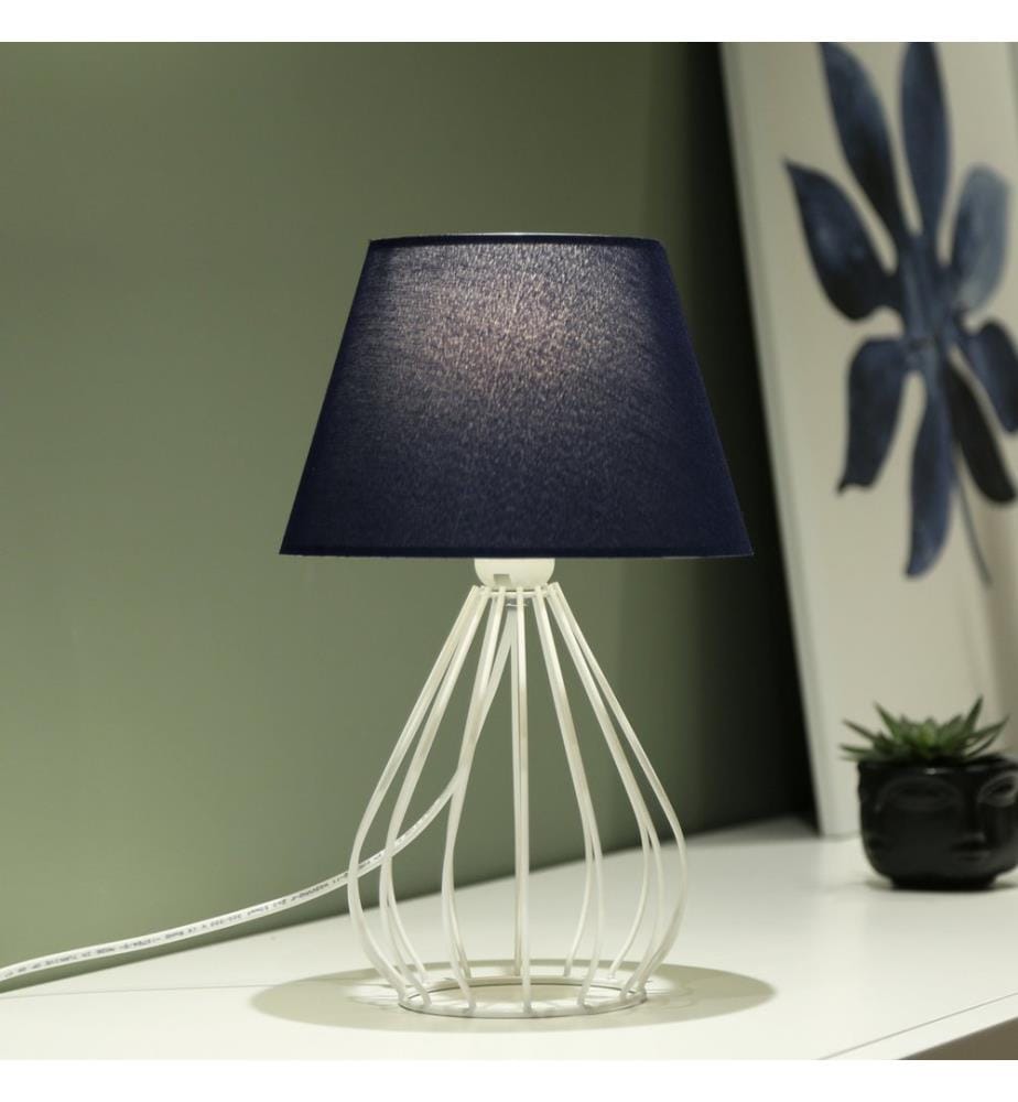 Tischlampe Plymouth 1xE27 Blau