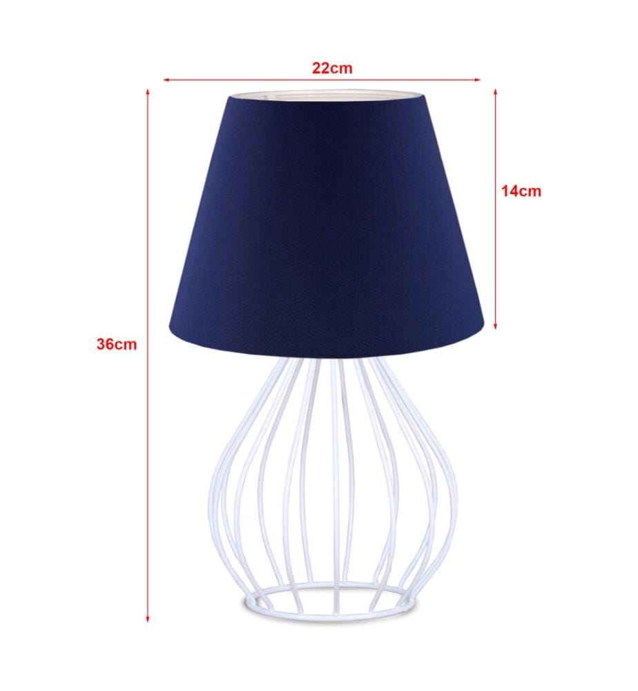 Tischlampe Plymouth 1xE27 Blau