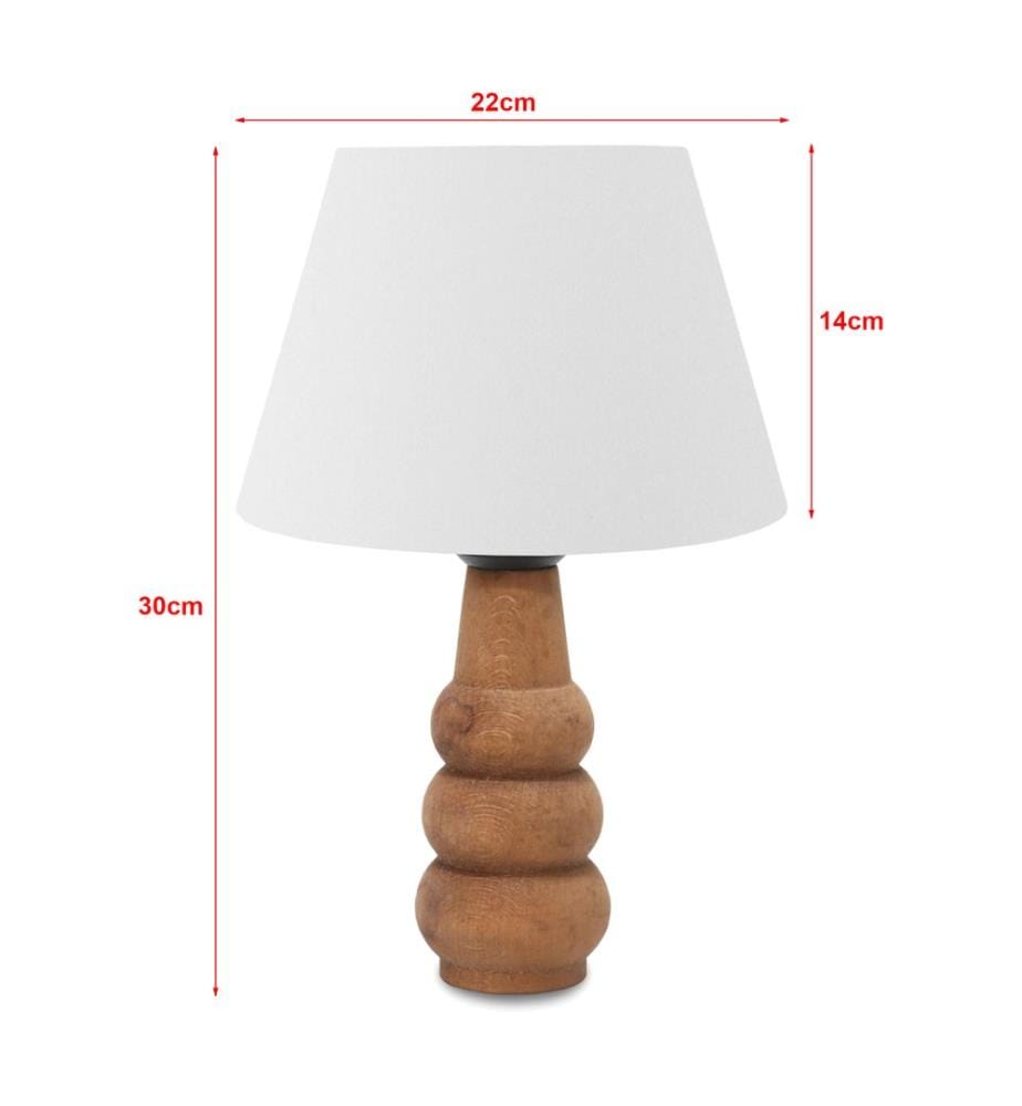 Lampe de table Poole 1xE27 blanche